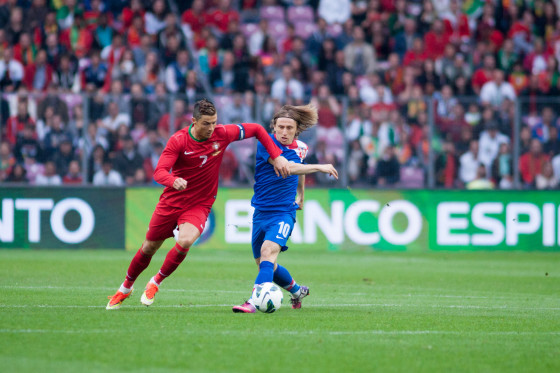 Cristiano Ronaldo (L), Luka Modric (R) foto Fanny Schertzer