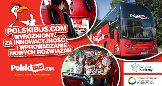 PolskiBus.com nagrodzony za innowacyjnosc i wprowadzanie nowych rozwiazan