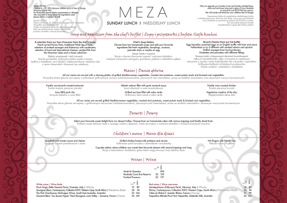 SundayLunchMenuHiltonWarsaw