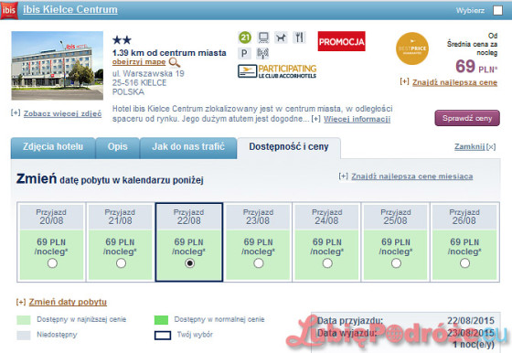 ibis kielce rezerwacja