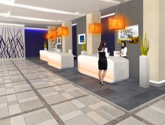 Projekt recepcji w Novotel Poznań Centrum