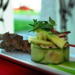 Kaczka i krewetki w restauracji Fusion